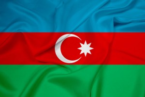 Waving Azerbaijan Flag
